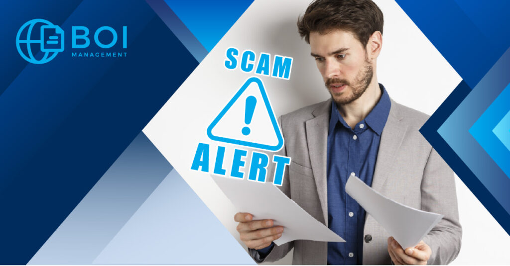 Fake government compliance notices scam alert image